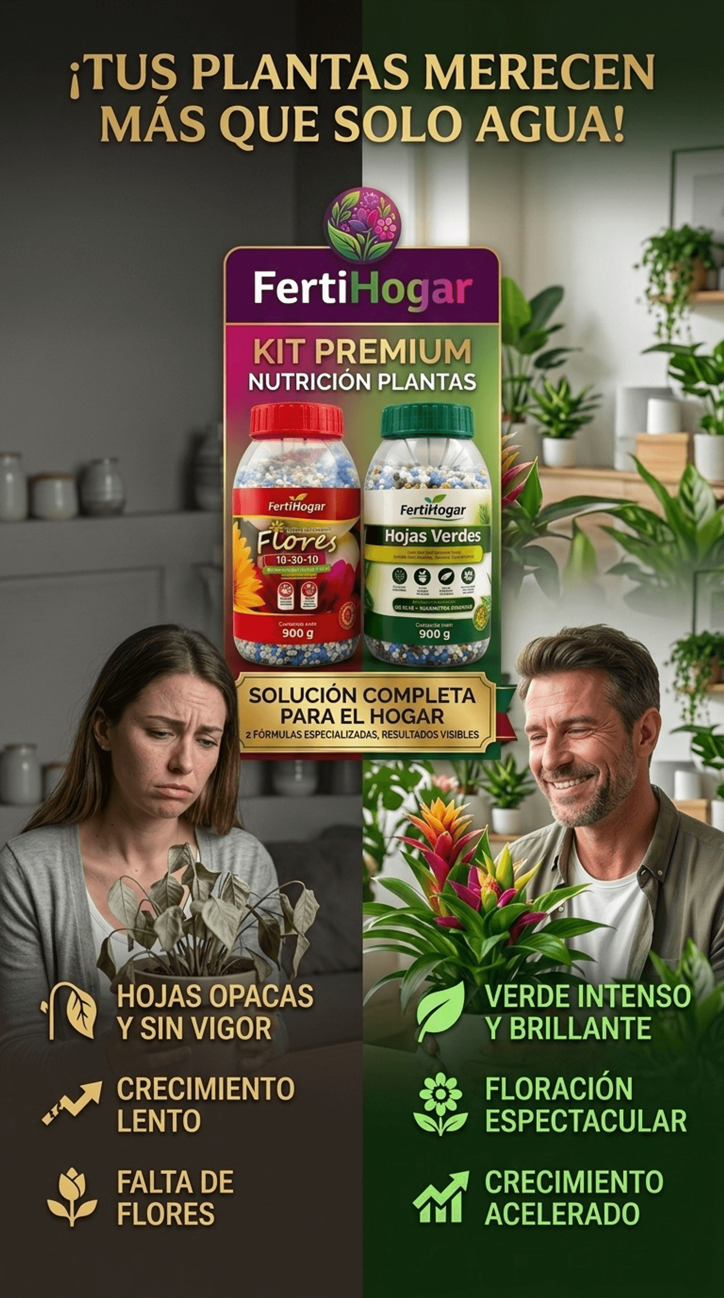 FertiHogar Premium PAGA 1 LLEVA 2 para tener las mas hermosas plantas del mundo | Más Verde, mas flores y mas AHORRO- ENVIO GRATIS