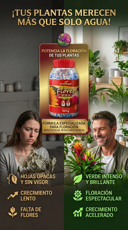 FertiHogar Flores 900 g | Flores Garantizadas, Más Color y Más Vida para tu Hogar + Envío Gratis